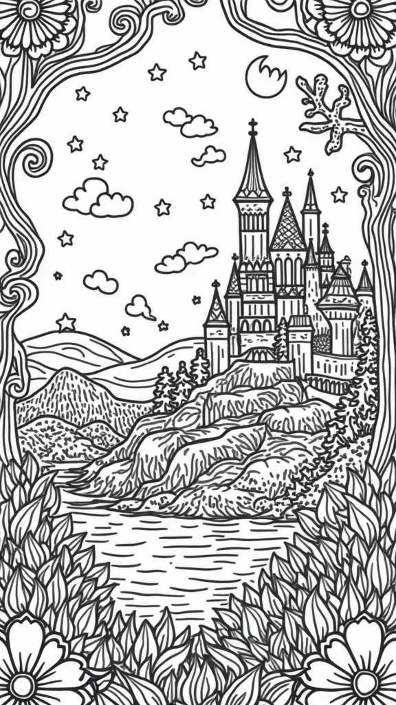 line art coloring pages